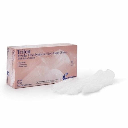 Trilon Disposable Gloves, Vinyl, Powder-Free, S, 1000 PK 25-92